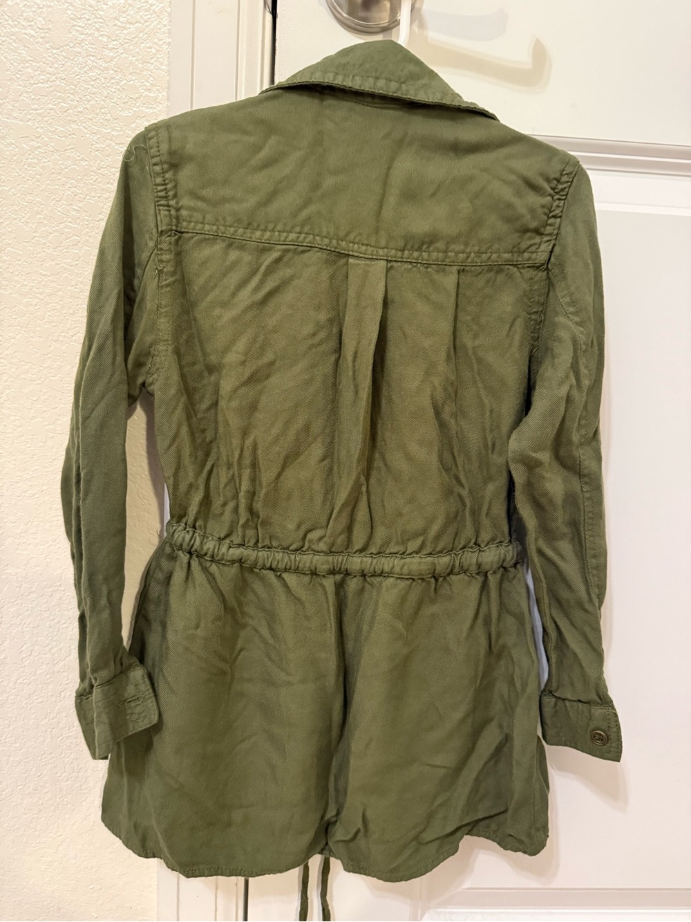 Angie Olive Utility Drawstring Jacket - Picture 2 of 4